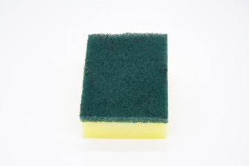 Isolated of household cleaning sponge