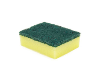 Isolated of household cleaning sponge
