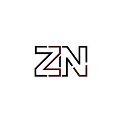 Letter ZN logo icon design template elements