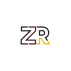 Letter ZR logo icon design template elements