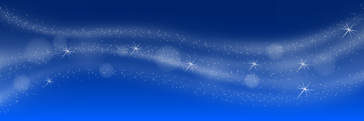 Fototapeta na wymiar Winter blue background, blizzard. Vector illustration, bokeh effect, EPS10