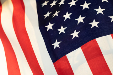 Fototapeta premium Close up of United States of America flag