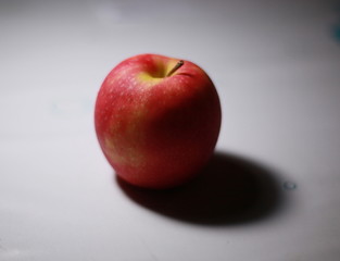 Fresh apples on the wood floor