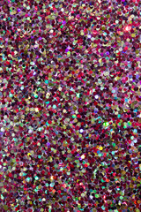 Fototapeta na wymiar Macro abstract multi color bright confetti glitter texture background