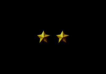 Three-dimensional star mark used for evaluation or rank or grade. 　評価、グレード、ランクなどに使用する星マーク