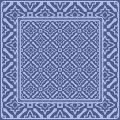 Decorative pattern for fashion print. Sample tablecloth or bandanna design. Vector illustration