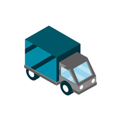 truck deivery online shopping isometric icon