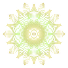Light color mandala ornamnet. Spring decoration. Vector illustration