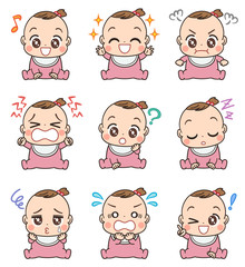 赤ちゃん イラスト かわいい セット