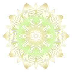 Light color mandala ornamnet. Spring decoration. Vector illustration