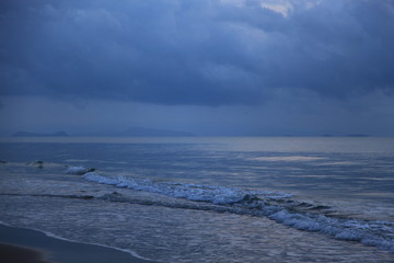Morning ocean waves in the Gulf of Thailand