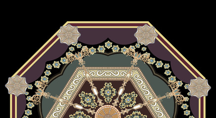 Decorative elegant luxury design.Vintage elements in baroque, rococo style.Design for cover, fabric, textile, wrapping paper .
