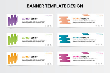 Fototapeta na wymiar Set of modern banners background. Creative Header template - Vector.