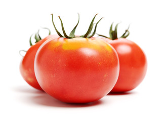 fresh tomato isolated on white background