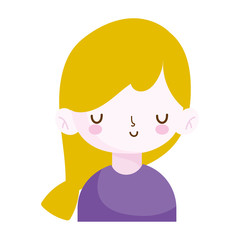 cute little girl portrait cartoon, children