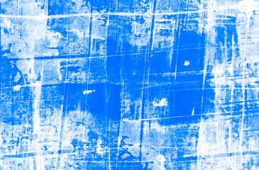 white winter and blue hand painted brush grunge background texture
