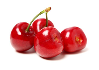 Cherry isolated on white background