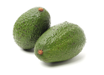 Avocado on a white background