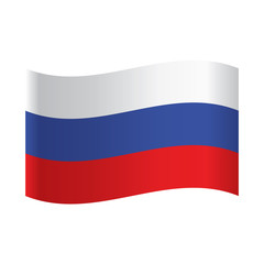 Fototapeta premium Flag of Russia. Vector Illustration, National flag of Russian Federation: white, blue and red horizontal stripes.