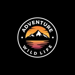 Adventure logo design vector illustration