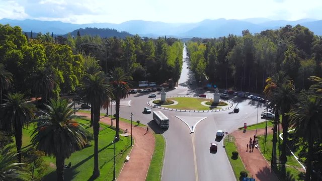 Monument Marly horses, Avenue Libertador, Park General San Martin, Mendoza