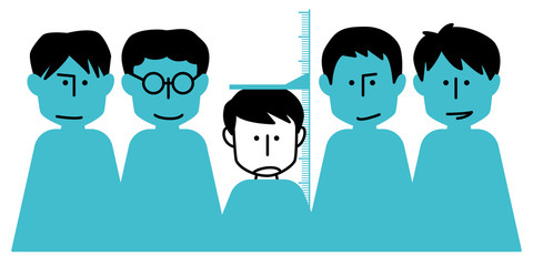 低身長で悩む男の子