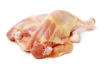 Chicken legs on white background