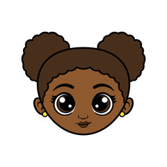 Cartoon Girl Avatar Profile Illustration