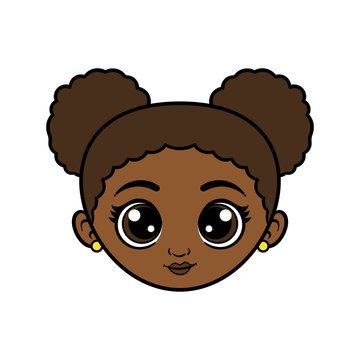 Cartoon Girl Avatar Profile Illustration