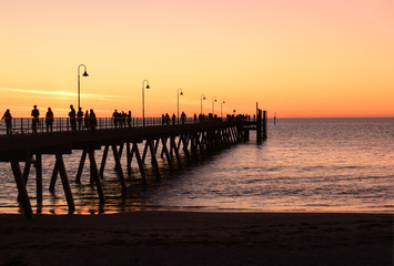 Fototapeta premium pier at sunset