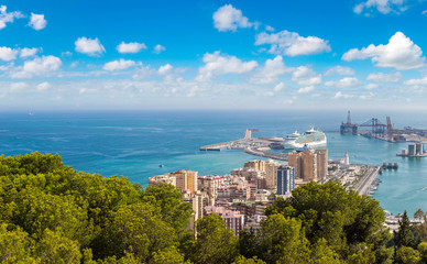 Panoramic view of Malaga