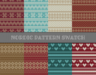 ノルディック柄のパターンスウォッチセット　カラー