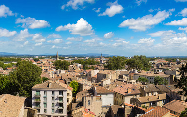 Panoramic aerial view of Avignon