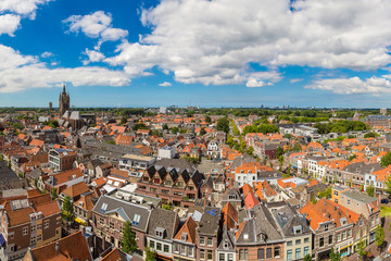 Fototapeta na wymiar Panoramic view of Delft