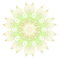 Light color mandala ornamnet. Spring decoration. Vector illustration