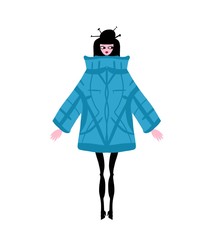 girl in a Fashion coat  - 302364260