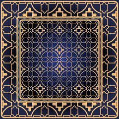 Obraz premium Decorative print with geometric pattern. Vector illustration