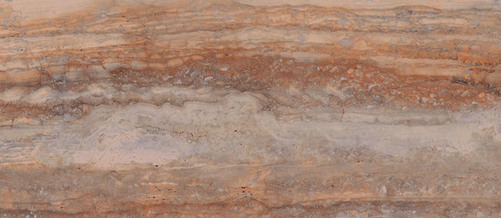 Plakat Brown colored rough travertine marble texture background, Rustic marble with crack agate stone texture, It can be used for interior-exterior home decoration and ceramic tile surface.