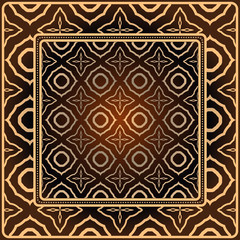 Decorative print with geometric pattern. Vector illustration