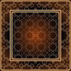 Decorative print with geometric pattern. Vector illustration