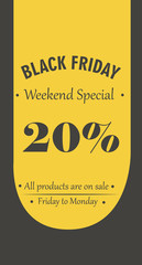 Black Friday, Vector Illustration,Sale banner.