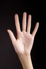 Fototapeta premium Hand with fingers spread