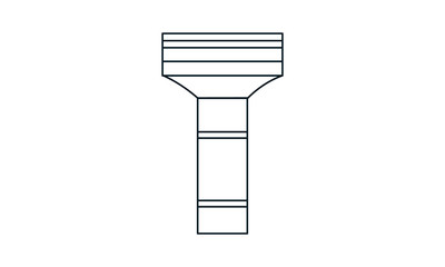 Classic razor icon for grooming and shaving