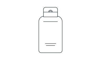 Shampoo dispenser icon for personal care and hygiene