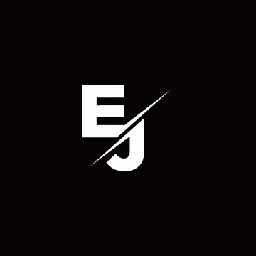 EJ Logo Letter Monogram Slash with Modern logo designs template