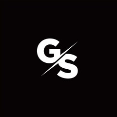 GS Logo Letter Monogram Slash with Modern logo designs template