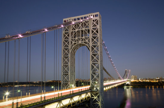 GWB at night facing Manhattan