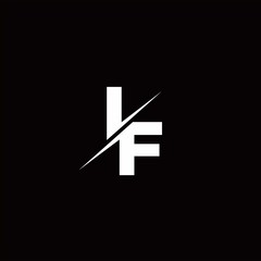IF Logo Letter Monogram Slash with Modern logo designs template
