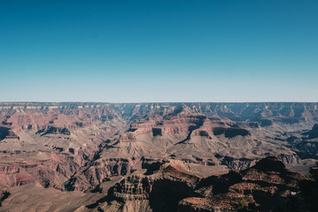 Fototapeta na wymiar Scenic view of Grand Canyon, Arizona, United States of America, Clear sky, Sunny day