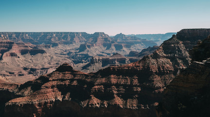 Scenic view of Grand Canyon, Arizona, United States of America, Clear sky, Sunny day